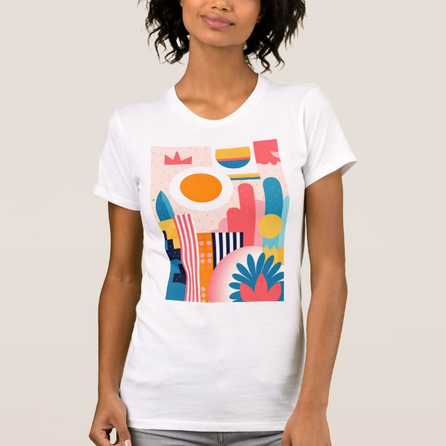 Colourful Cityscape T-Shirt (Front)