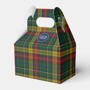 Colourful Clan Buchanan Plaid Event Favour Gift Bo Box