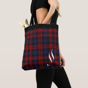 Colourful Clan MacLachlan Plaid Monogrammed Tote Bag