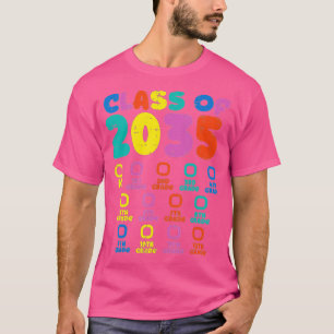Colourful Class Of 2035 Checklist Kindergarten Gro T-Shirt