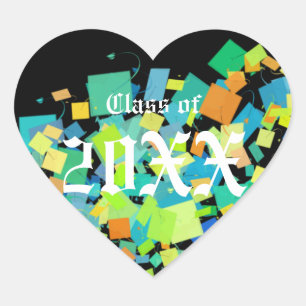 Colourful Class of Graduation Stickers