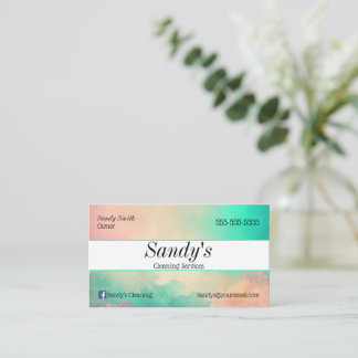 Colourful Cleaning Services Business Card
