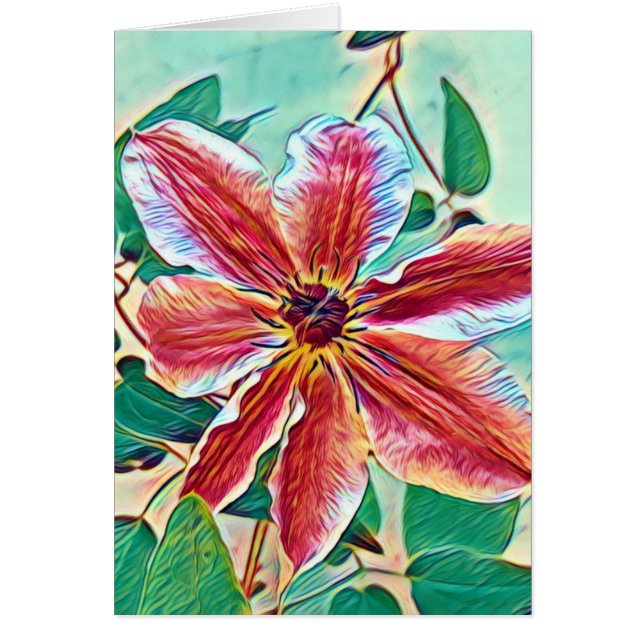 Colourful Clematis Art (Front)
