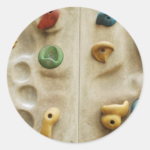 Colourful Climbing Wall Rocks Classic Round Sticker