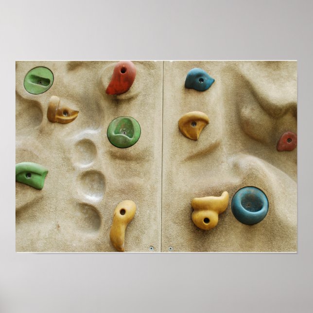 Colourful Climbing Wall Rocks Poster (Front)