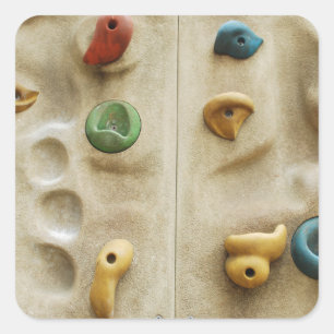 Colourful Climbing Wall Rocks Square Sticker