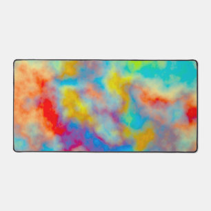 Colourful clouds desk mat