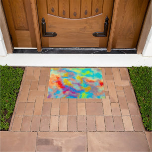 Colourful clouds doormat