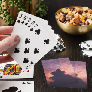 Colourful Clouds in the Sky During Sunset Playing Cards