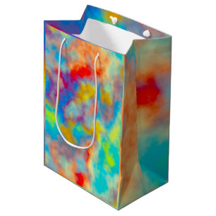 Colourful clouds  medium gift bag