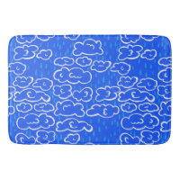 Colourful Clouds Rain Blue Pattern