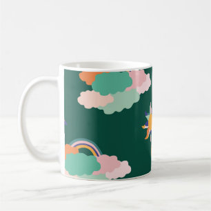Colourful Clouds Rainbows Seamless Pattern Coffee Mug