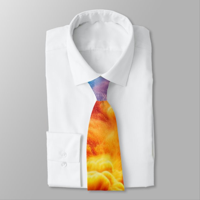 Colourful Clouds Tie (Tied)