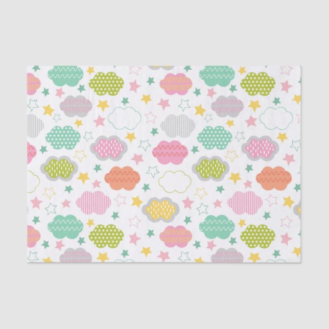 Colourful Clouds  Tissue Paper (Front)