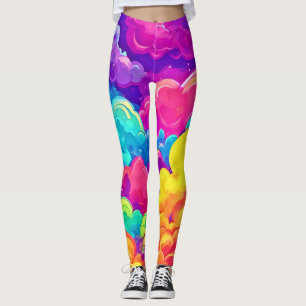 Colourful Cloudscape Art Leggings