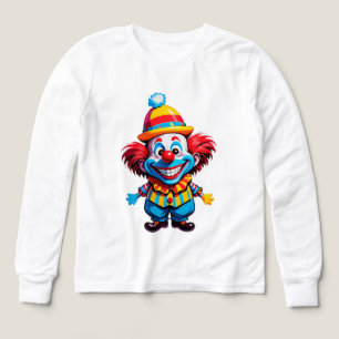 Colourful Clown Character In Bright Costume