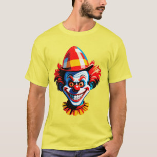 Colourful Clown Character In Bright Costume T-Shirt