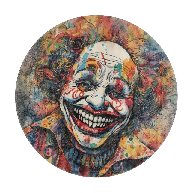 Colourful Clown  Cutting Board (Front)