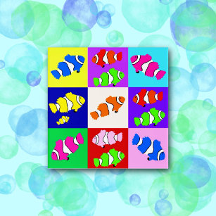 Colourful Clownfish Art Childs Room Wall Decor