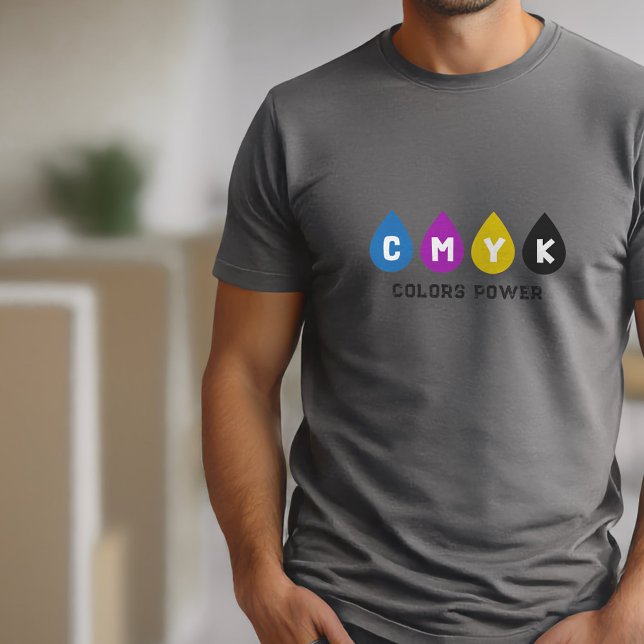 Colourful CMYK Ink Drops Men's T-Shirt (Colorful CMYK Ink Drops T-Shirt)
