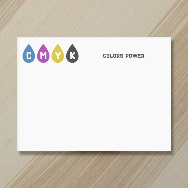 Colourful CMYK Ink Drops Post-it Notes (Colorful CMYK Ink Drops Post-it Notes)