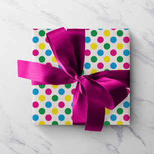 Colourful CMYK Polka Dots Wrapping Paper
