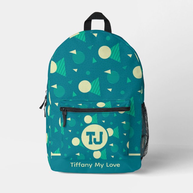 Colourful Coach Monogrammed Backpack For Toddlers (Front)