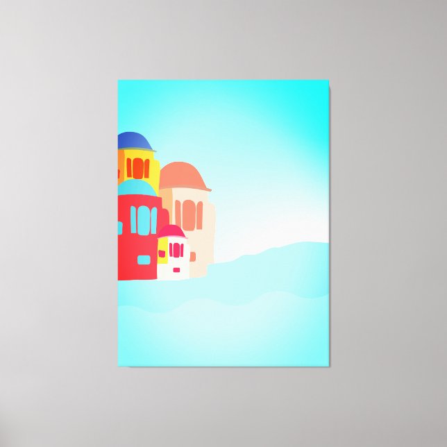 Colourful Coastal Escape Canvas Print (Front)