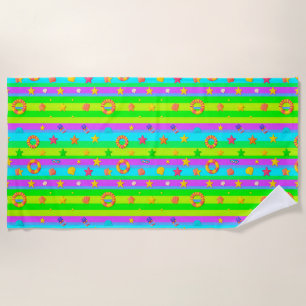🏖️ Colourful Coastal Summer Escape Pattern 🌴 Beach Towel