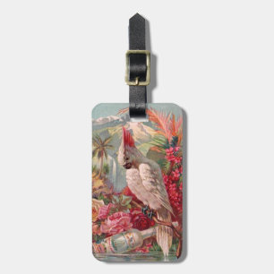 Colourful Cockatoo Vintage Advert Luggage Tag