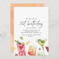 Colourful Cocktails | Fun Cute 21st Birthday Party