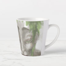 colourful coffee cup, abstract patterns leaf, trop