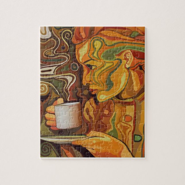 Colourful Coffee Puzzle with Gift Box (Vertical)