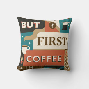 Colourful Coffee Quotes Cushion