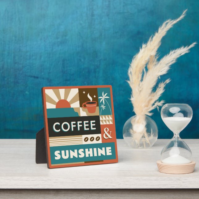Colourful Coffee Quotes Plaque (Insitu)