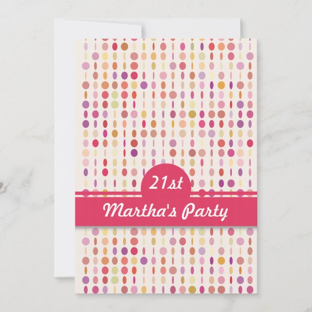 Colourful Coins Birthday Invitation (Front)