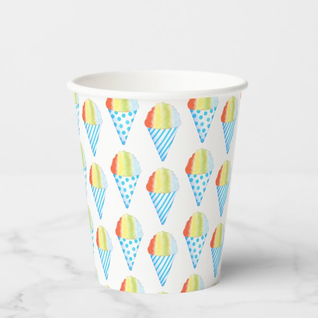 Colourful Cold Cone Dessert Paper Cups (Front)