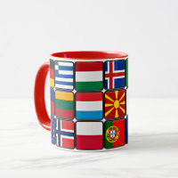 Colourful collection of world flags