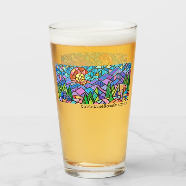 Colourful Colorado Camping Mosaic w/ Bears Glass (Back Filled)