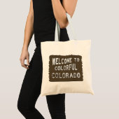 Colourful Colorado welcome sign reusable bag (Front (Product))