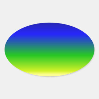 Colourful Colour Customised Designer Oval Sticker