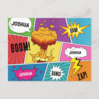 Colourful Comic Book Personalised Name Pop Art