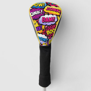 Colourful Comic Pop Art Golf Graphic Bold Funny Head Cover