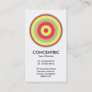Colourful Concentric Circle 01 Business Card