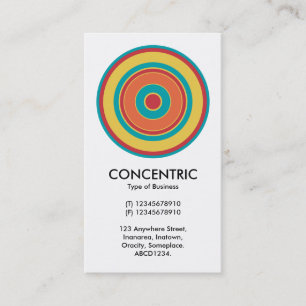 Colourful Concentric Circle 05 Business Card