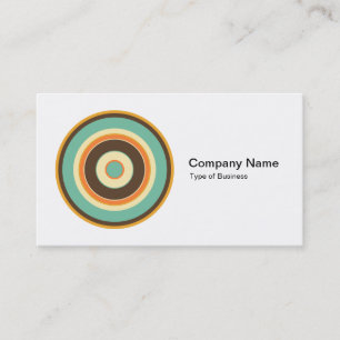 Colourful Concentric Circles 02 Business Card