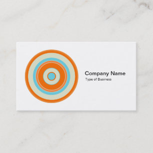 Colourful Concentric Circles 03 Business Card