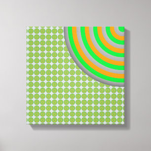 Colourful Concentric Circles Canvas