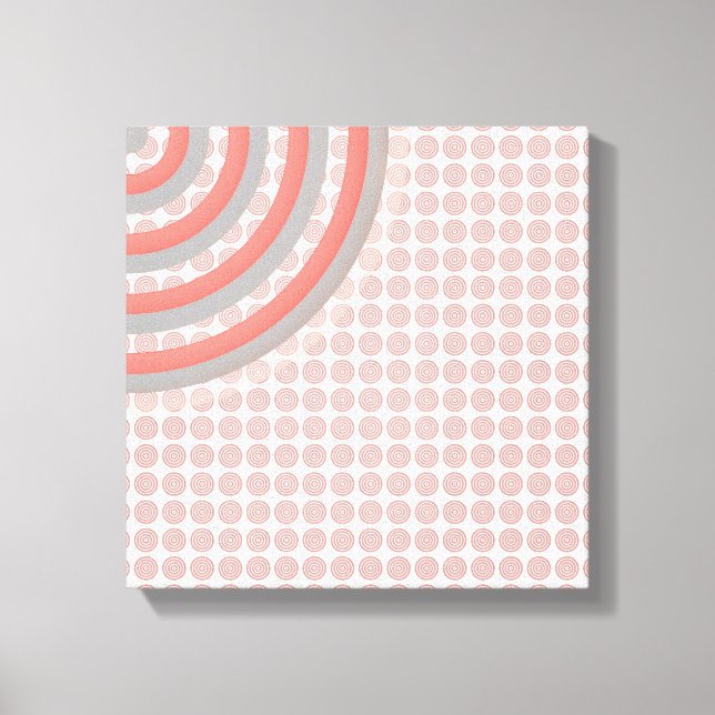 Colourful Concentric Circles Canvas (Front)