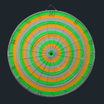 Colourful Concentric Circles Dartboard<br><div class="desc">Customisable Dart Board printed with a colourful design of concentric circles.</div>